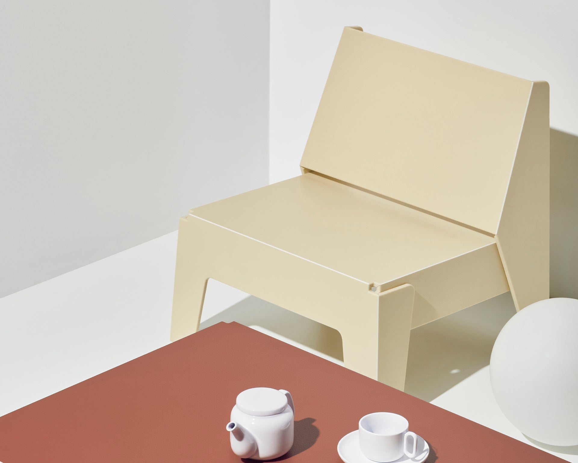 Butter Coffee Table and Seat | 80% Recycled Plastic Indoor Outdoor Furniture | Nicholas Karlovasitis & Sarah Gibson | Design By Them | Gallery