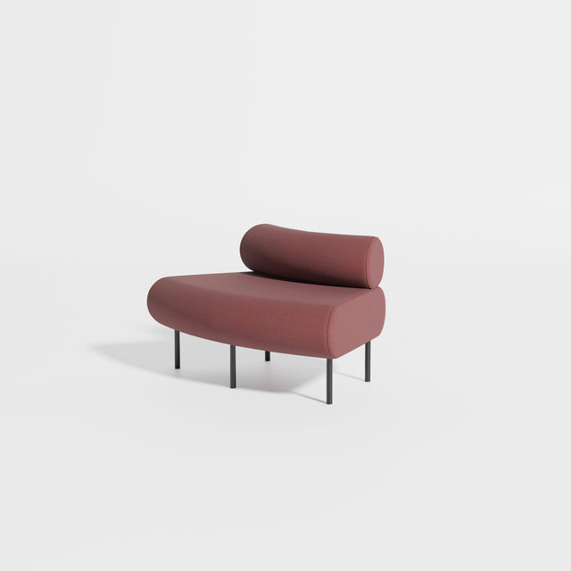Cabin Seat Modular Curve 45 Outer | Upholstered | Gibson Karlo | Design By Them ** Kvadrat Canvas 2 0654