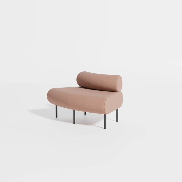 Cabin Seat Modular Curve 45 Outer | Upholstered | Gibson Karlo | Design By Them ** Maharam Merit 036