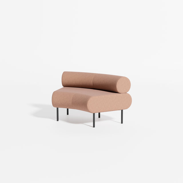 Cabin Seat Modular Curve 45 | Upholstered Lounge | Designed by Gibson Karlo | Design By Them ** Maharam Merit 036