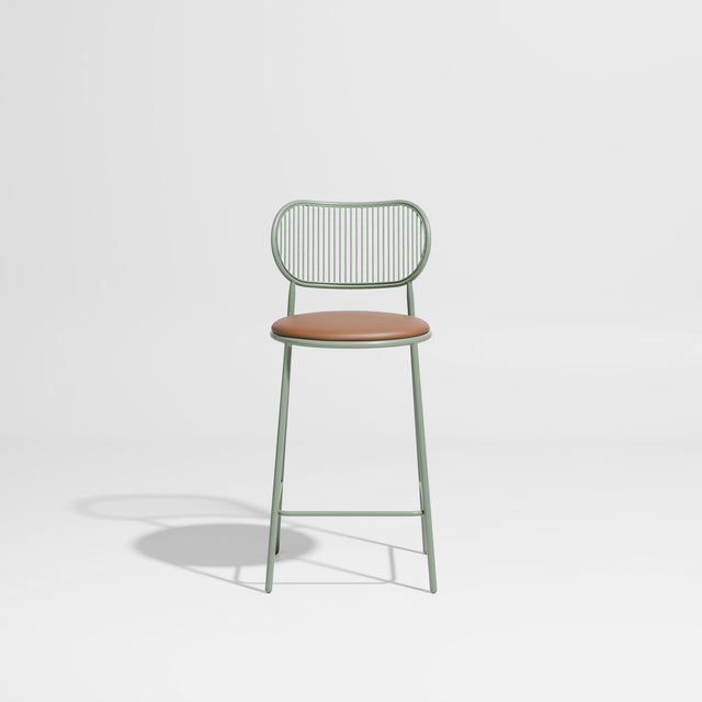 Piper Counter Chair | Gibson Karlo | Stainless Steel | DesignByThem ** Pale Eucalypt / Knoll Prairie - 027 (Outdoor Suitable)