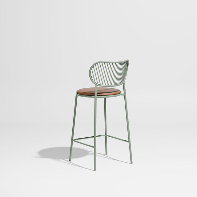 Piper Counter Chair | Gibson Karlo | Stainless Steel | DesignByThem ** Pale Eucalypt / Knoll Prairie - 027 (Outdoor Suitable)