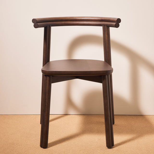 Smoked Ash Twill Chair | Stacking Timber Dining Seat | Gibson Karlo | Design By Them