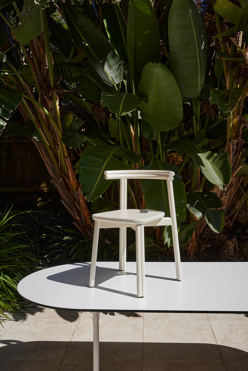 Twill Metal Chair | Stacking Metal Dining Seat | Gibson Karlo | DesignByThem | Gallery