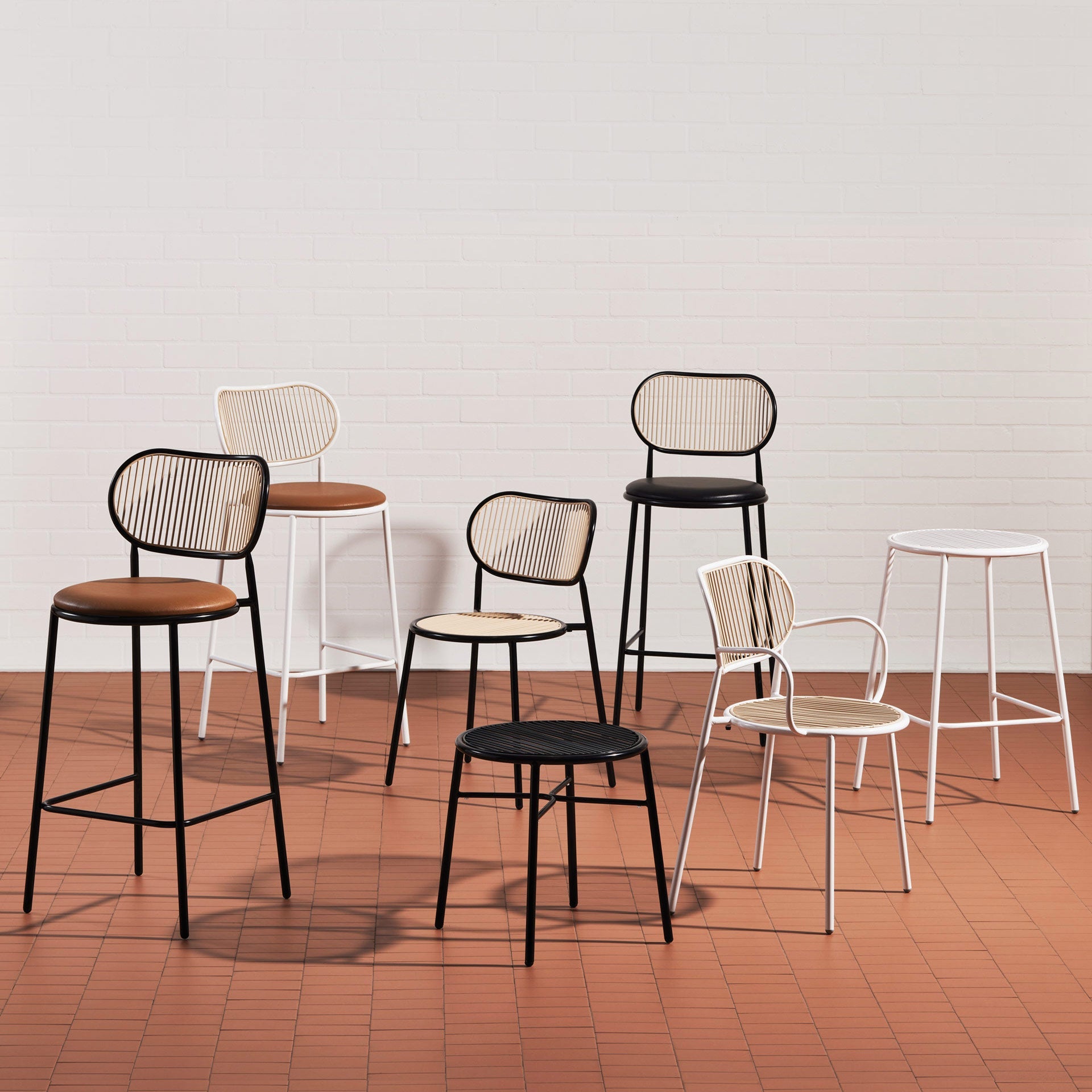 Piper Bar Counter Chair Upholstered | Fabric or Leather Seat | Designed by GibsonKarlo | DesignByThem | Piper Bar Chair | Gallery