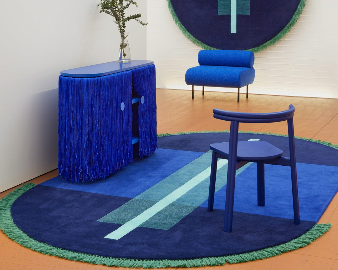 Overlay Rug by Danielah Martinez - Pill Blue | DesignByThem – Design By ...