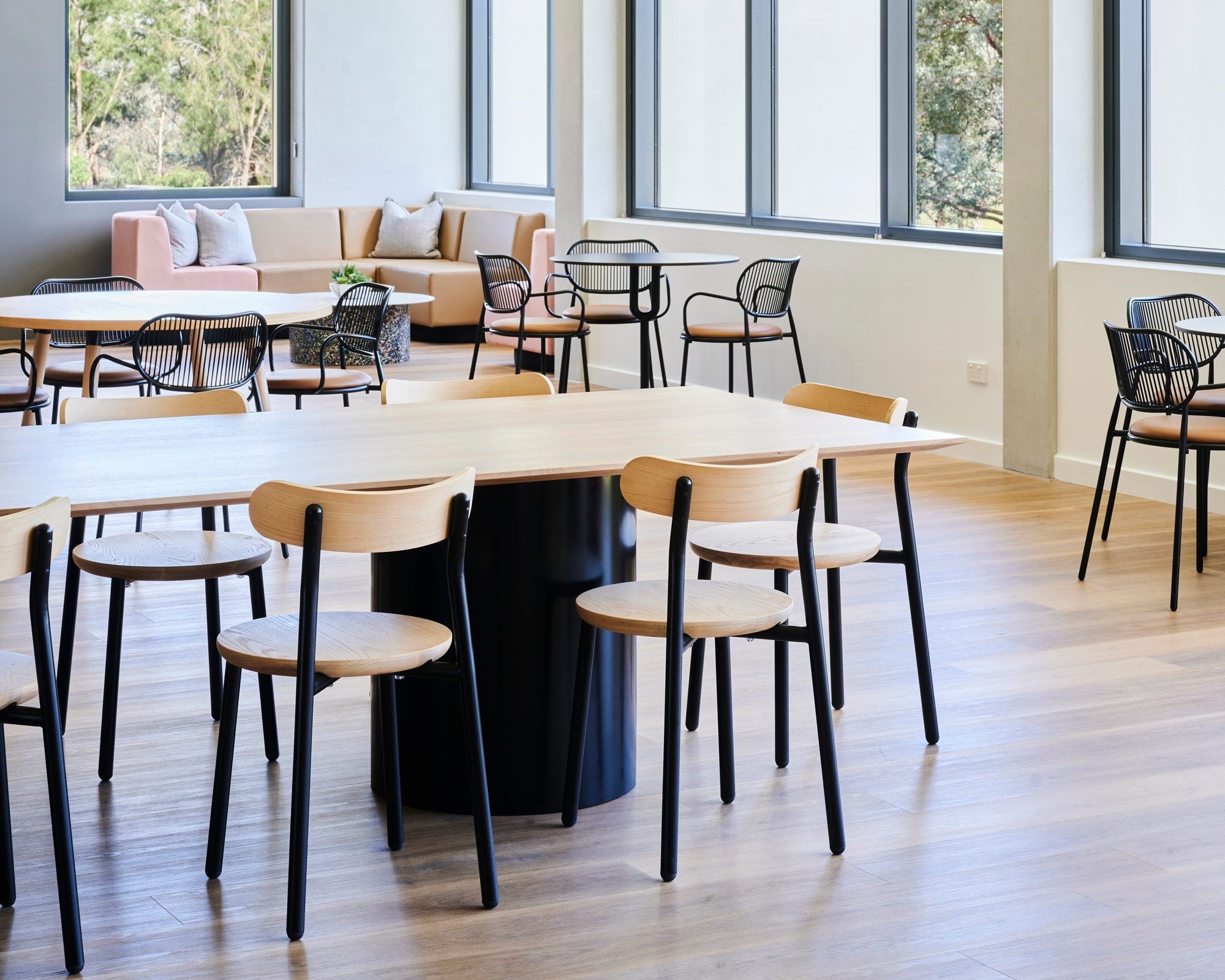 Them Chair Ash and Walnut Timber with Black Frame | The Henry Retirement Village Canberra | Design By Them | Gallery