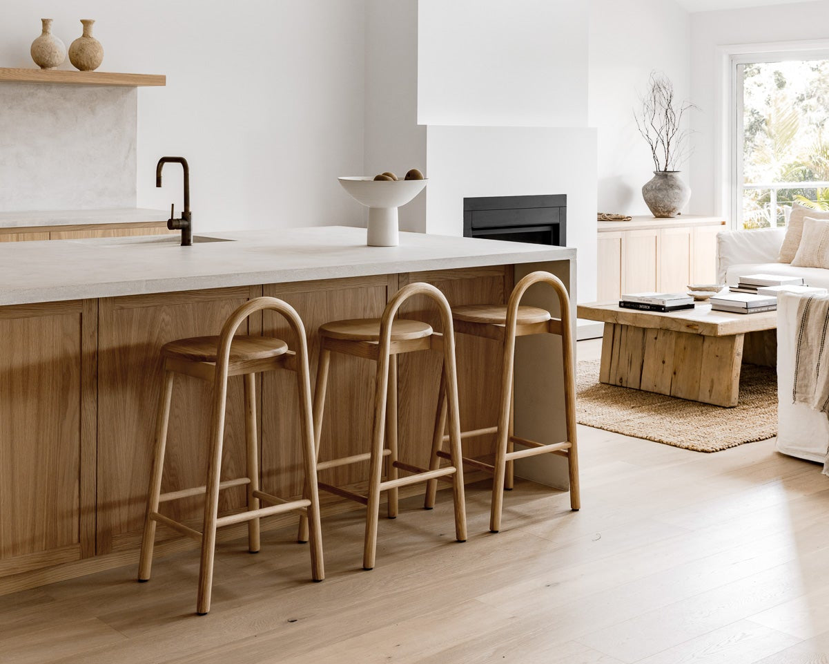 Bobby Bar Stool | Timber Counter Stool | Mama Project by Kate Lawrence Interiors | Gallery