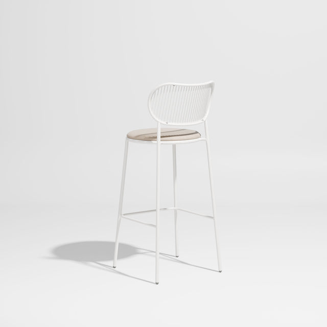 Piper Bar Chair Upholstered | Gibson Karlo | DesignByThem ** White White / Maharam Merit - 030 (Indoor Only)