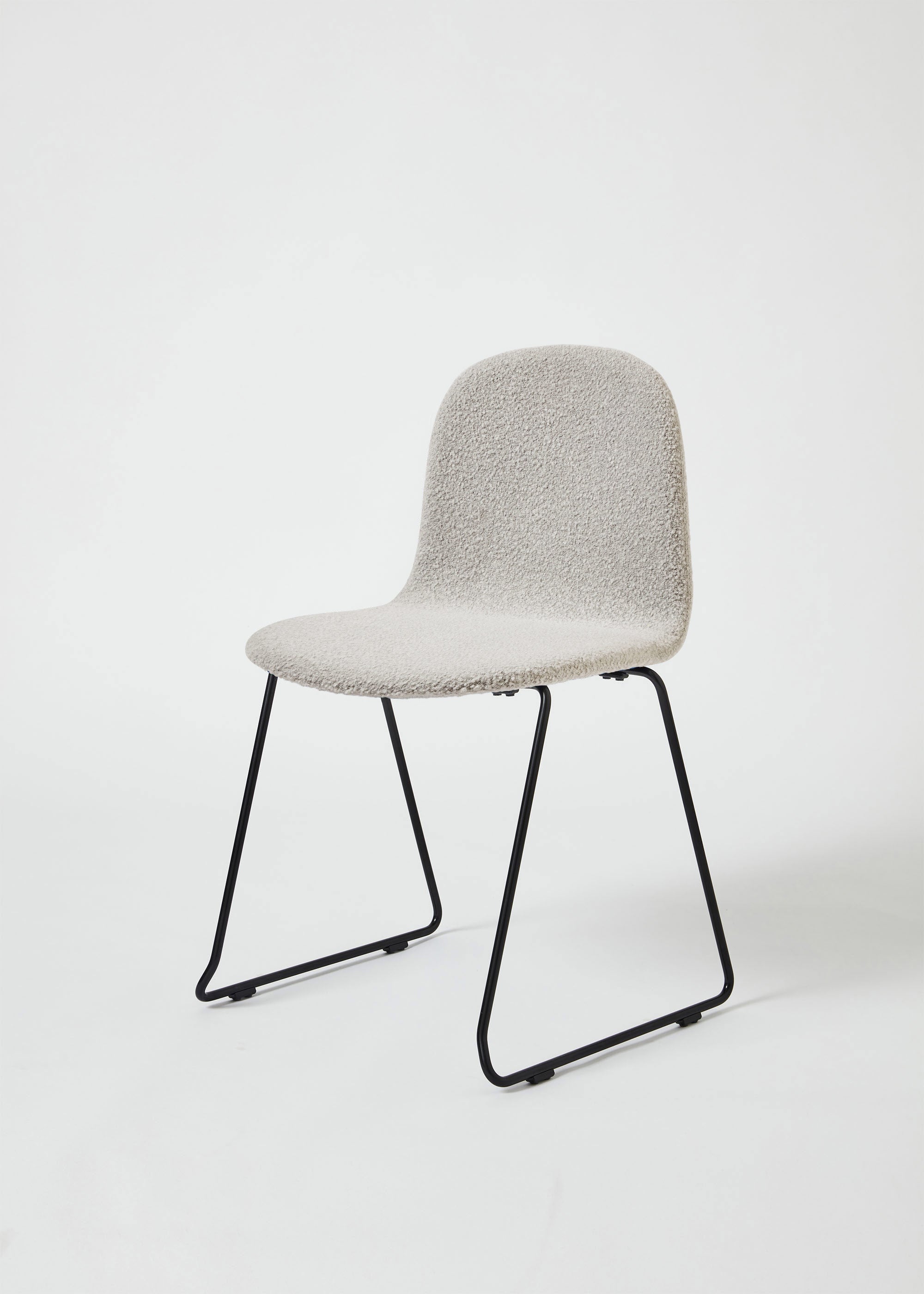 Potato Chair | Stacking Sled Timber & Upholstered Dining Office Chair with Handle | GibsonKarlo | DesignByThem ** HF7 Elle - 0230