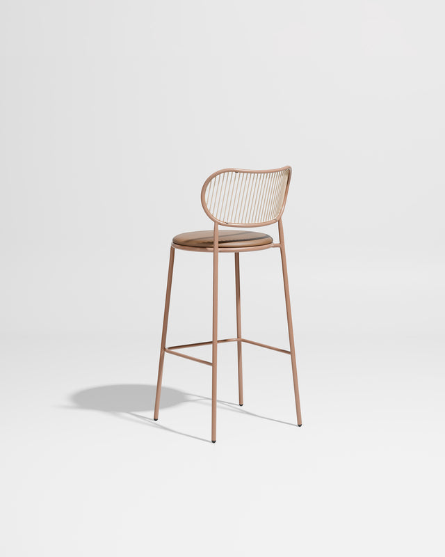 Piper Bar Chair Upholstered | Gibson Karlo | DesignByThem ** Nutmeg Beige / Knoll Prairie - 027 (Outdoor Suitable)