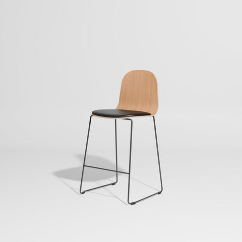 Potato Counter Chair | Counter Chair - Upholstered | Gibson Karlo | DesignByThem ** HF2 Maharam Lariat 006 Black
