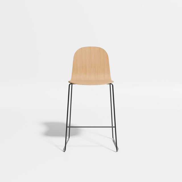 Potato Counter Chair - Oak - Sled Base | Bar Stools | Designed by Gibson Karlo | Design By Them ** Black Base