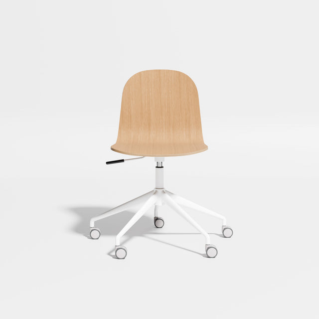 Potato Chair - Gaslift Swivel with Castors | Chairs | Designed by Gibson Karlo | Design By Them ** Oak/White Base