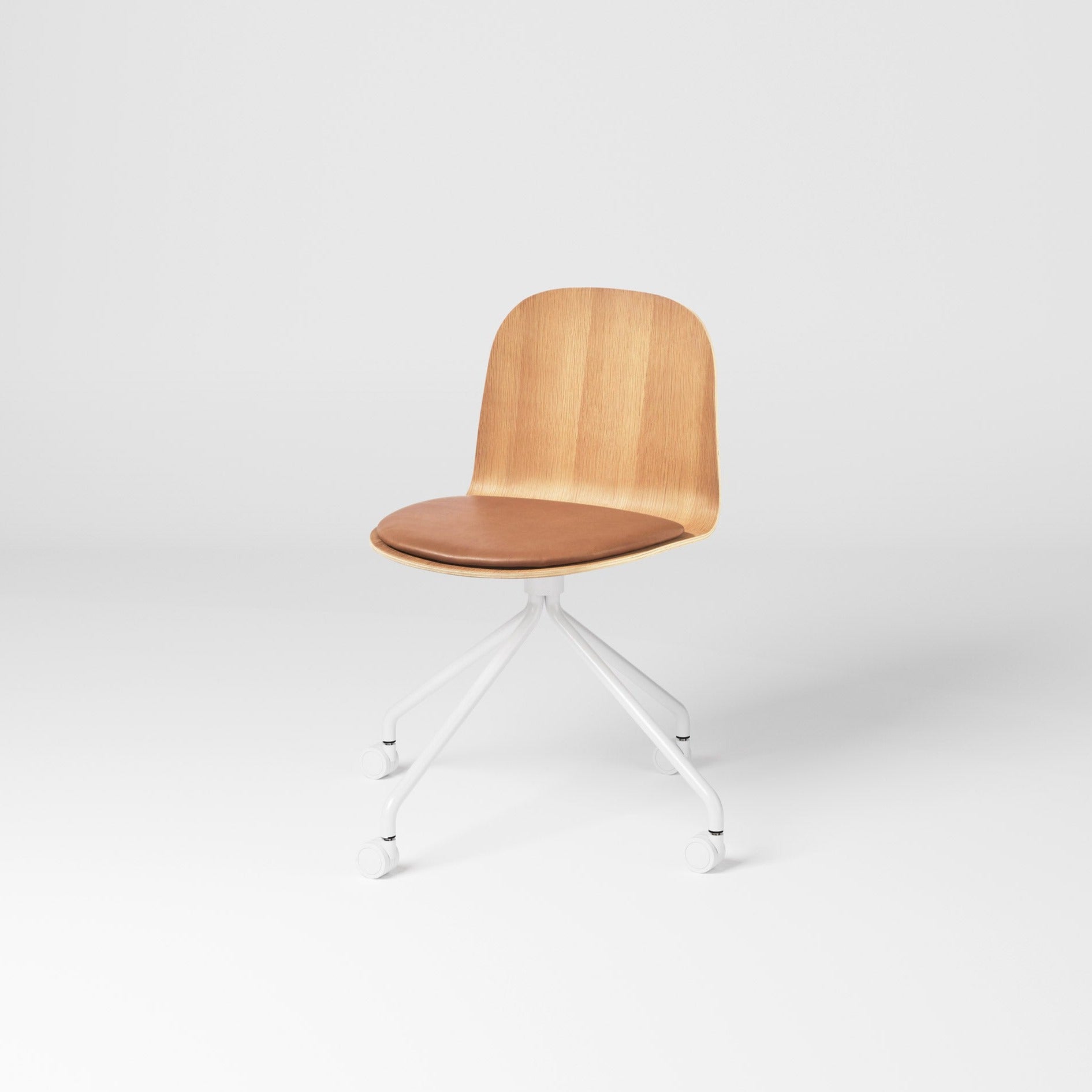 Potato Chair | Swivel Timber Dining Office Chair with Handle | GibsonKarlo | DesignByThem ** HF2 Lariat (Vinyl) - 001 Camel