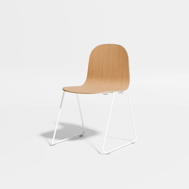 Potato Chair - Sled Base | Chairs | Designed by Gibson Karlo | Design By Them ** Oak/White Base