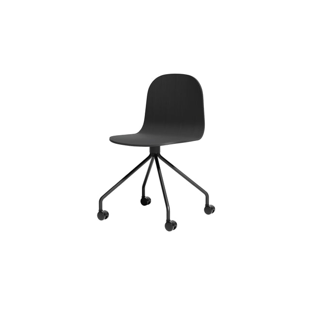 Potato Chair - Black Oak - Swivel with Castors