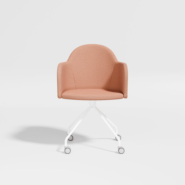 Potato Armchair Swivel With Castors | Dining Office Chair | Gibson Karlo | DesignByThem ** White Base/Kvadrat Autumn 0551