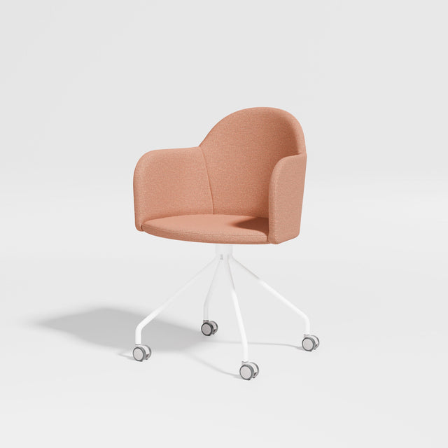 Potato Armchair Swivel With Castors | Dining Office Chair | Gibson Karlo | DesignByThem ** White Base/Kvadrat Autumn 0551