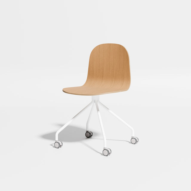 Potato Chair - Swivel with Castors | Chairs | Designed by Gibson Karlo | Design By Them ** Oak/White Base