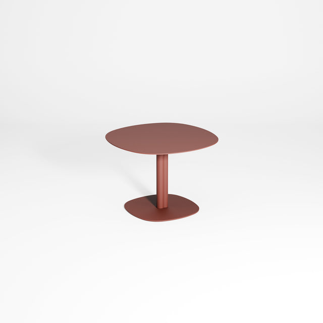 Twill Pedestal Coffee Table (High) by Gibson Karlo | Rust Red Coffee Table | DesignByThem