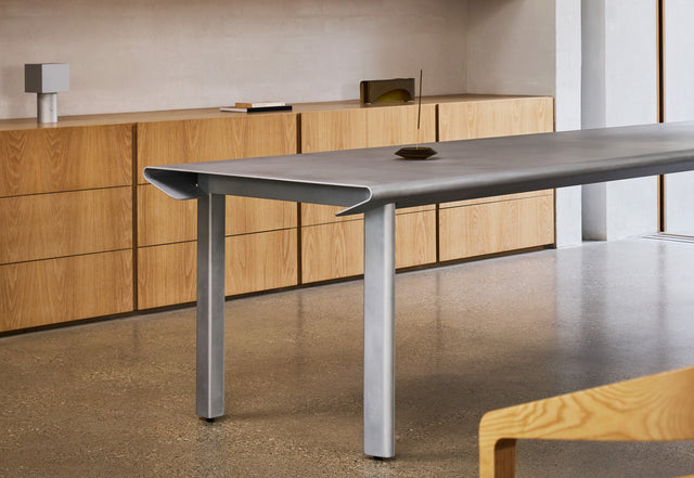 Sail Table | Hand Burnished Aluminium | Indoor/Outdoor Table | Dining Table | Designed in Australia by Tom Fereday | Design By Them