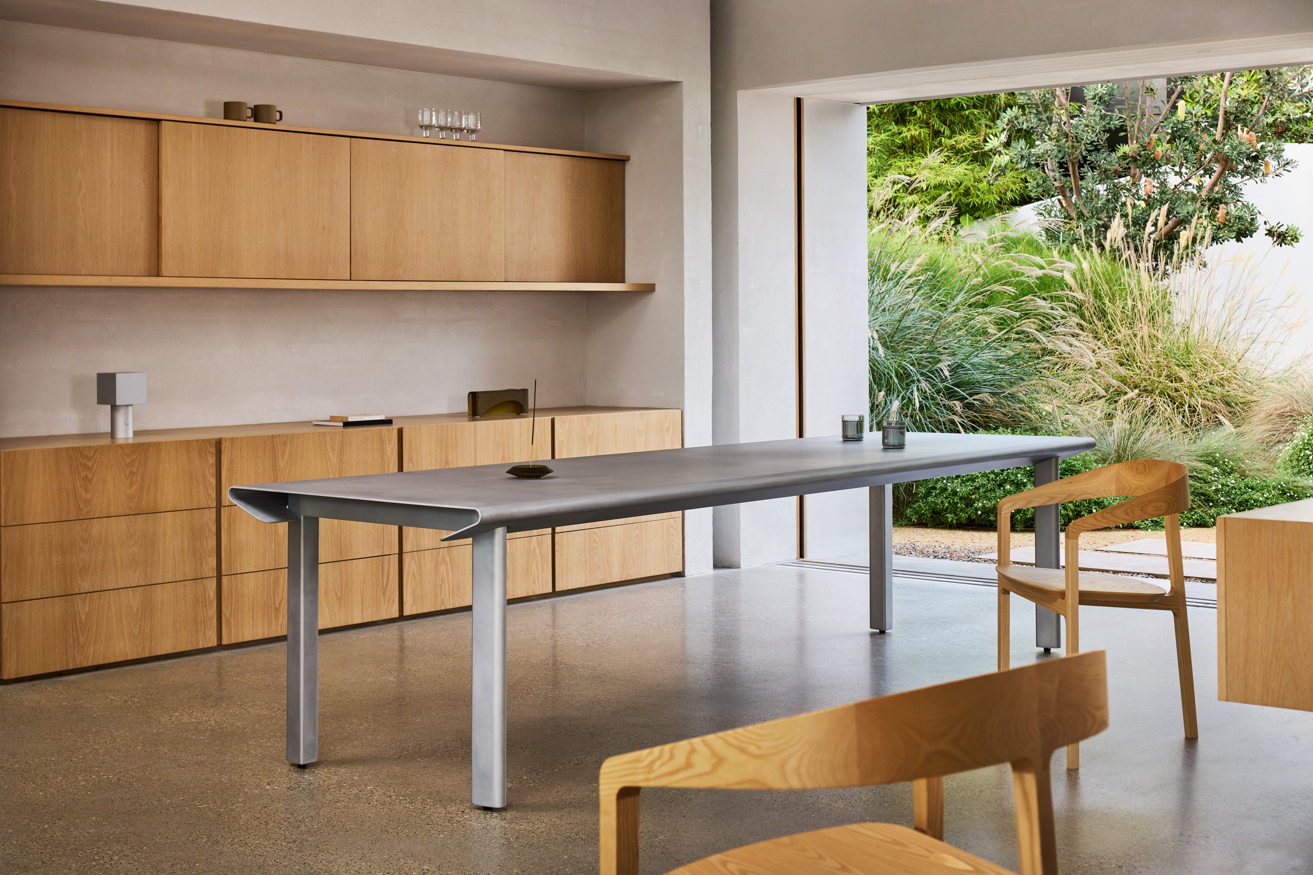 Sail Table | Hand Burnished Aluminium | Indoor/Outdoor Table | Dining Table | Designed in Australia by Tom Fereday | Design By Them