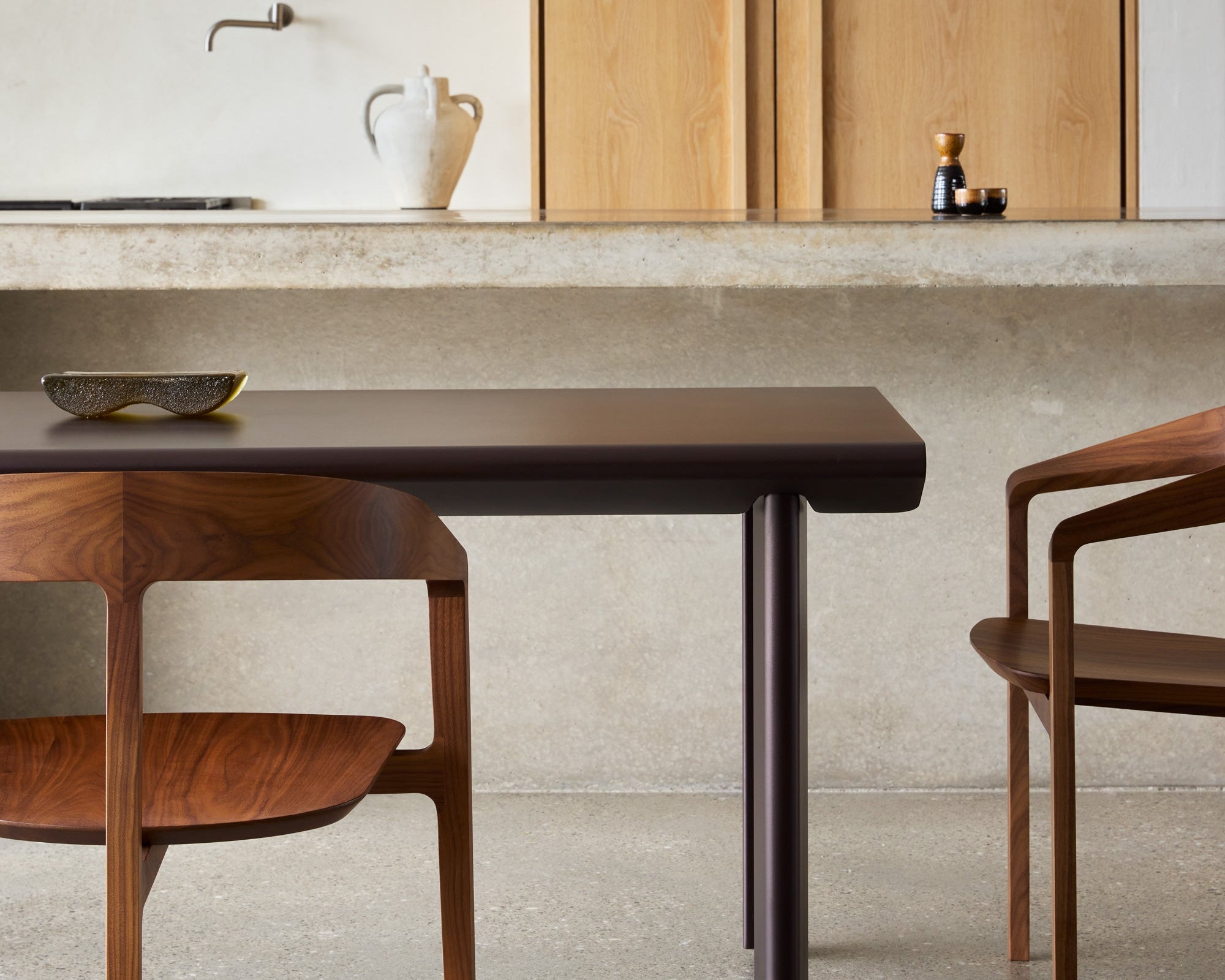 Sail Table | Textured Dark Bronze | Powder Coated Aluminium | Dining and Meeting Table | Designed in Australia | Tom Fereday | Design By Them