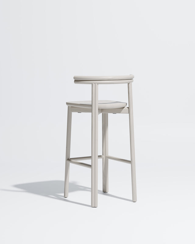 Silk Grey Twill Bar Chair | Timber Bar Stool | Gibson Karlo | DesignByThem