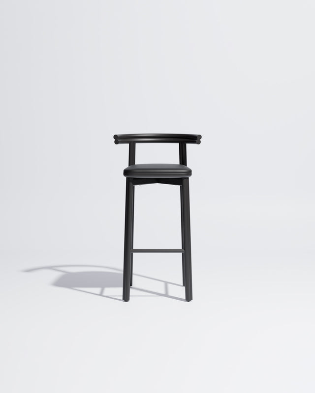 Twill Metal Bar Chair Upholstered | Gibson Karlo | DesignByThem ** Black / Knoll Prairie - 018 (Outdoor Suitable)