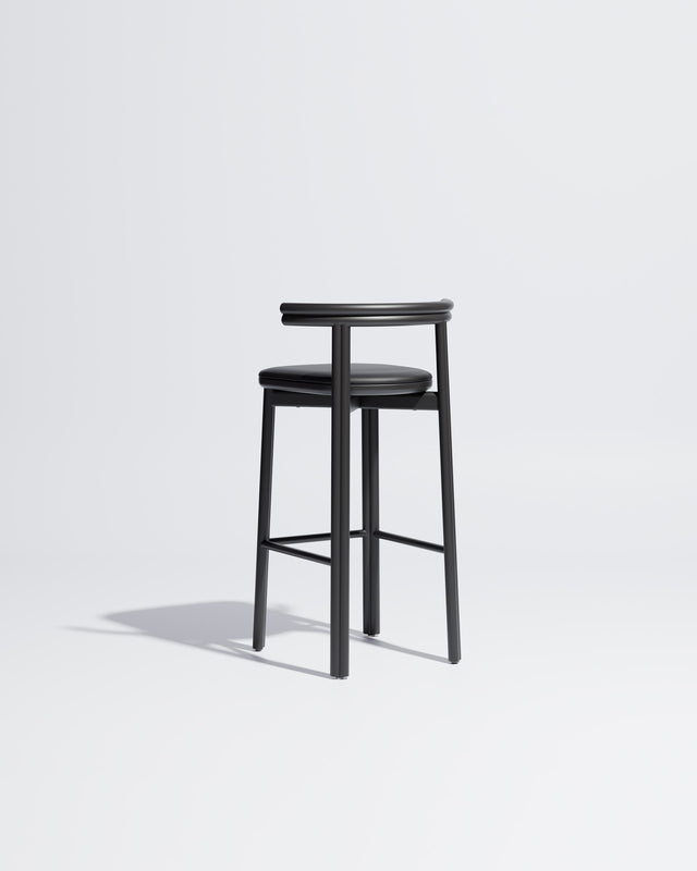 Twill Metal Bar Chair Upholstered | Gibson Karlo | DesignByThem ** Black / Knoll Prairie - 018 (Outdoor Suitable)