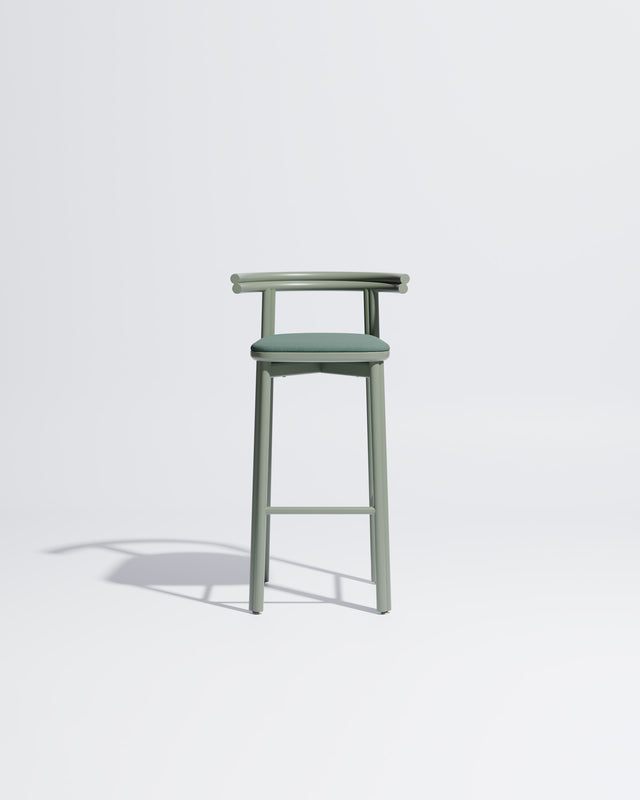 Twill Metal Bar Chair Upholstered | Gibson Karlo | DesignByThem ** Pale Eucalypt / Maharam Merit - 017 (Indoor Only)
