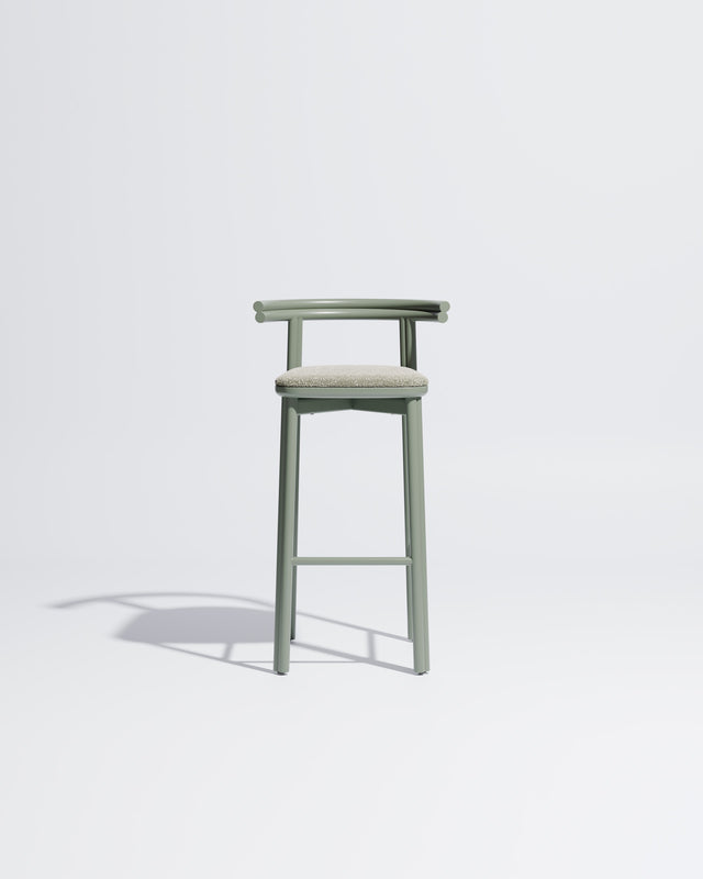 Twill Metal Bar Chair Upholstered | Gibson Karlo | DesignByThem ** Pale Eucalypt / Kvadrat Zero - 002 (Indoor Only)