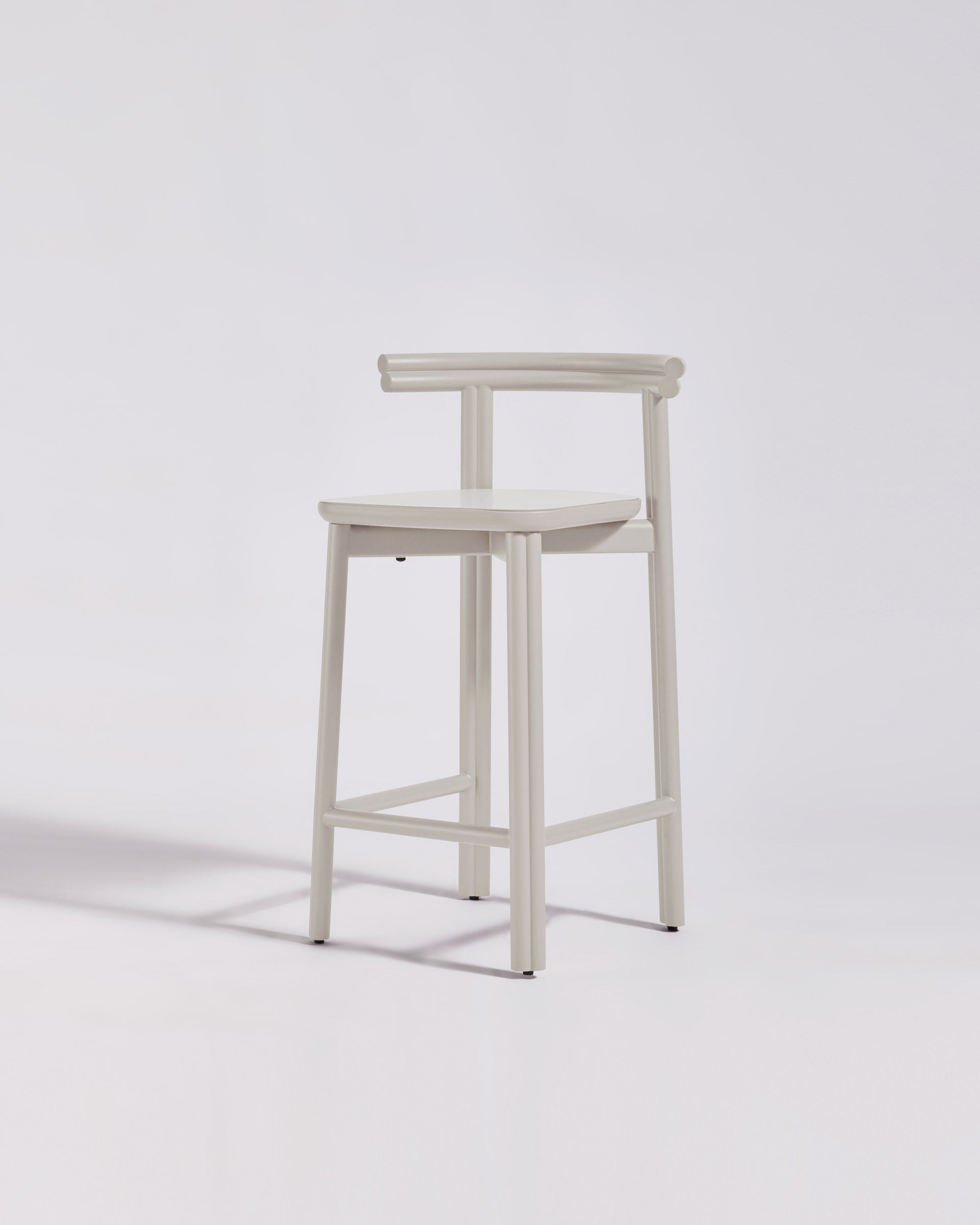 Twill Metal Bar Chair | Silk Grey Metal Counter Stool | GibsonKarlo | DesignByThem