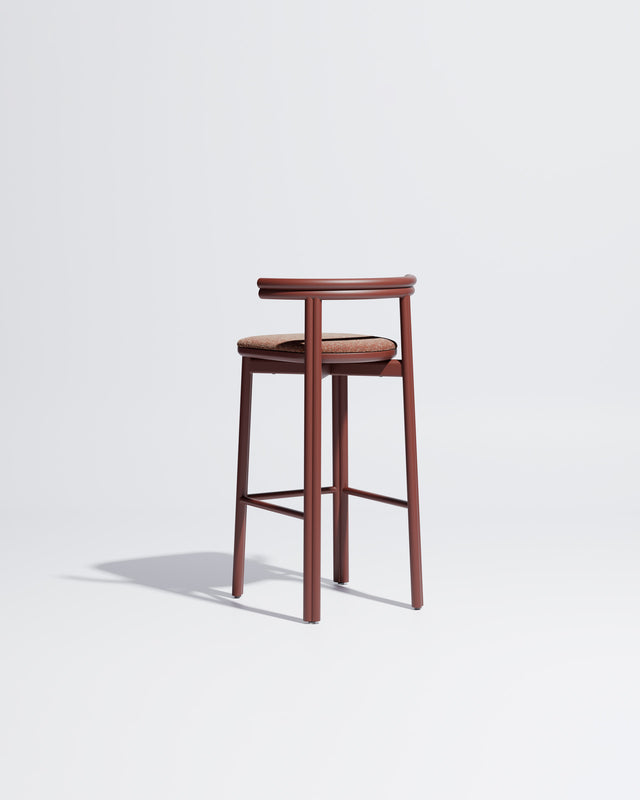 Twill Metal Bar Chair Upholstered | Gibson Karlo | DesignByThem ** Rust Red / Kvadrat Zero - 008 (Indoor Only)