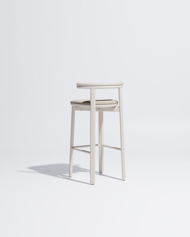 Twill Metal Bar Chair Upholstered | Gibson Karlo | DesignByThem ** Soft White / Kvadrat Zero - 001 (Indoor Only)