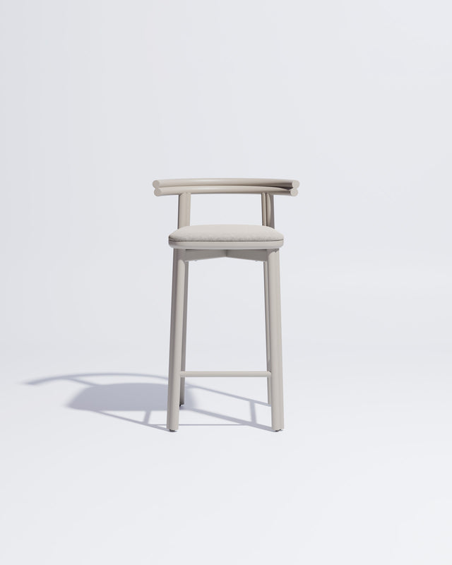 Twill Metal Counter Chair Upholstered | Gibson Karlo | DesignByThem ** Silk Grey / Maharam Merit - 023 (Indoor Only)