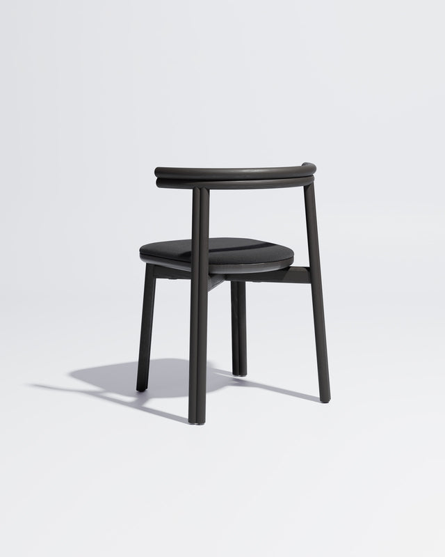 Twill Timber Dining Chair Upholstered | Gibson Karlo | DesignByThem **  Black / Maharam Merit - 004