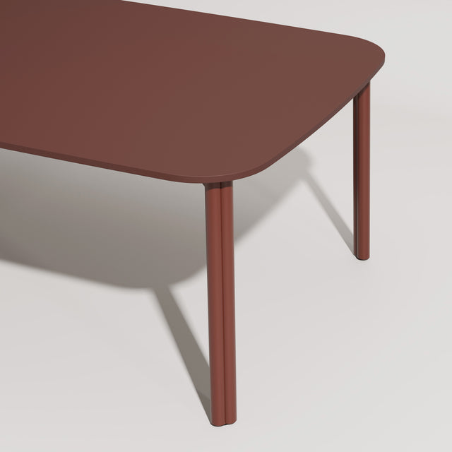 Twill Table by Gibson Karlo | Rust Red Maroon Dining and Meeting Table | DesignByThem