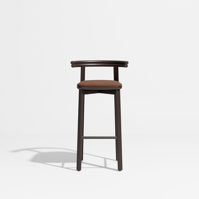 Twill Metal Bar Chair Upholstered | Gibson Karlo | Design By Them ** Chocolate Brown / Maharam Merit 033 (Indoor Only)