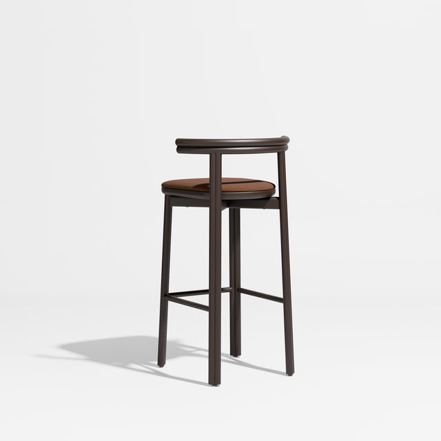 Twill Metal Bar Chair Upholstered | Gibson Karlo | Design By Them ** Chocolate Brown / Maharam Merit 033 (Indoor Only)