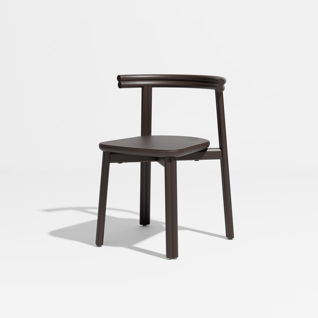 Twill Metal Chair | Chocolate Brown | Stacking Metal Dining Seat | Gibson Karlo | Design By Them 