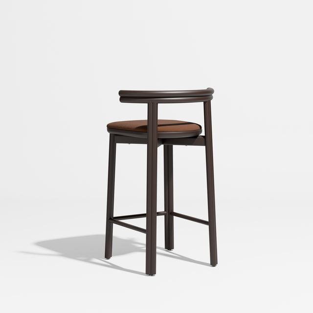 Twill Counter Chair - Metal Upholstered | Gibson Karlo | Design By Them ** Chocolate Brown / Maharam Merit 033 (Indoor Only)