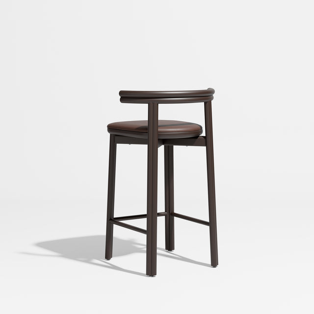 Twill Counter Chair - Metal Upholstered | Gibson Karlo | Design By Them ** Chocolate Brown / Knoll Prairie 032