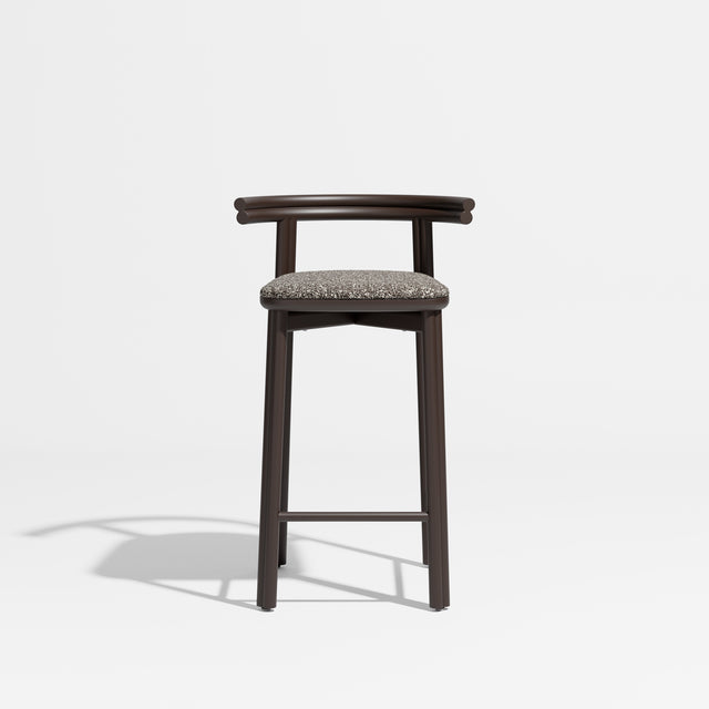 Twill Counter Chair - Metal Upholstered | Gibson Karlo | Design By Them ** Chocolate Brown / Kvadrat Zero 0011