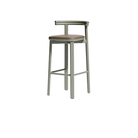 Twill Bar Chair - Metal Upholstered