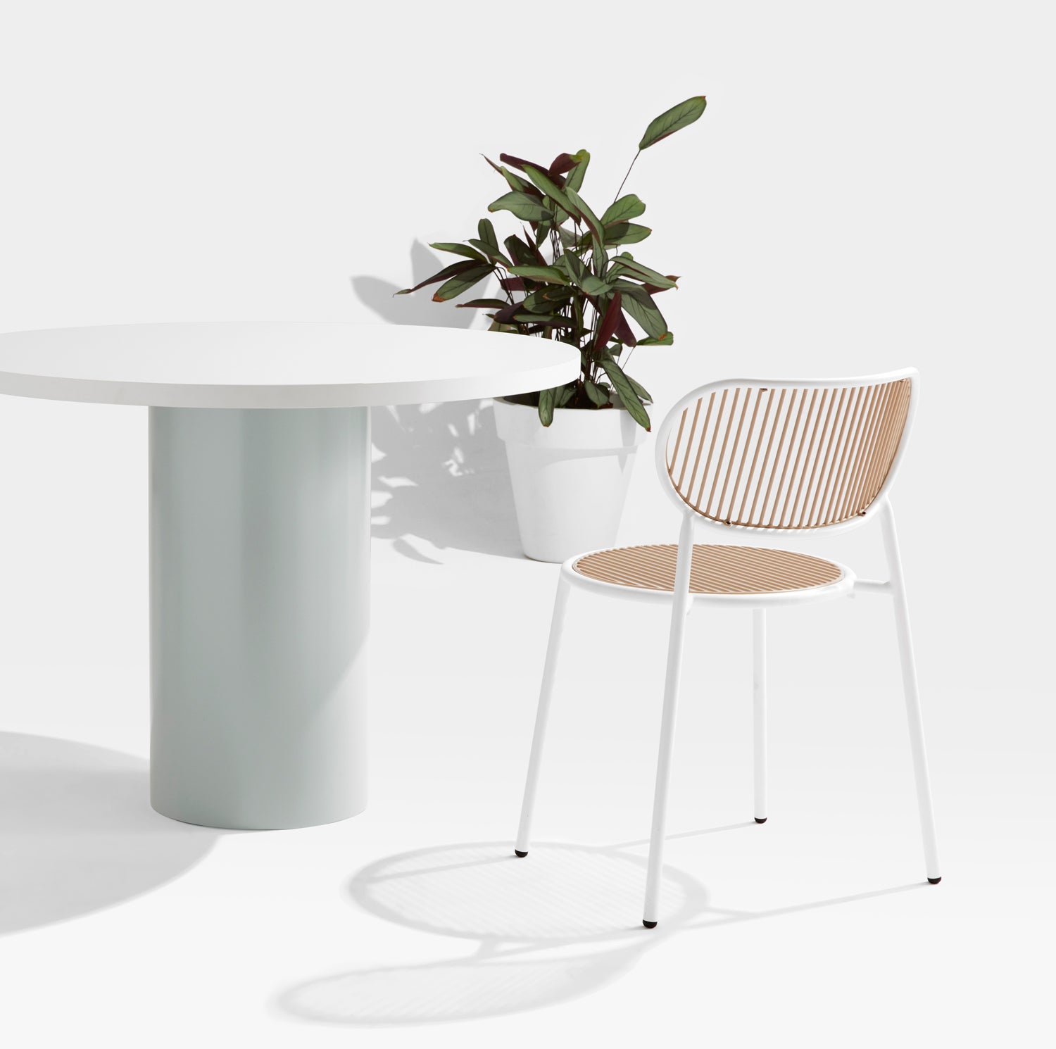 Dial Table | Custom Base | White Laminate Top | Dining and Meeting Tables | Design By Them