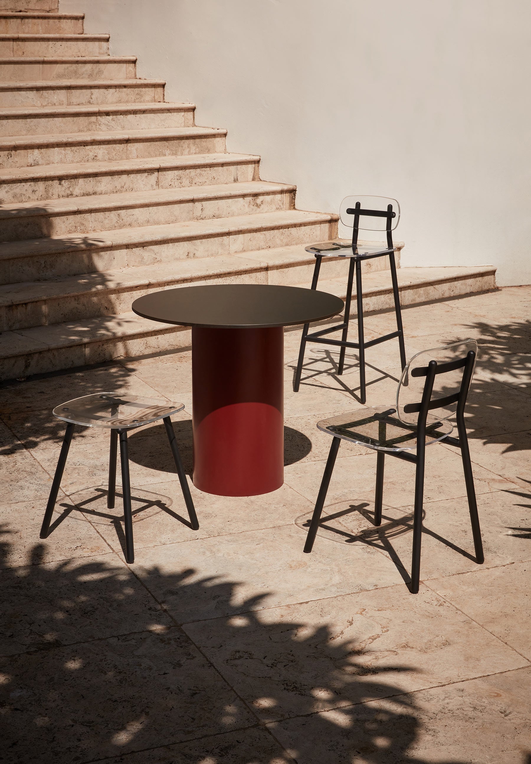 Dial Table Custom Coloured Maroon | DesignByThem | Gallery