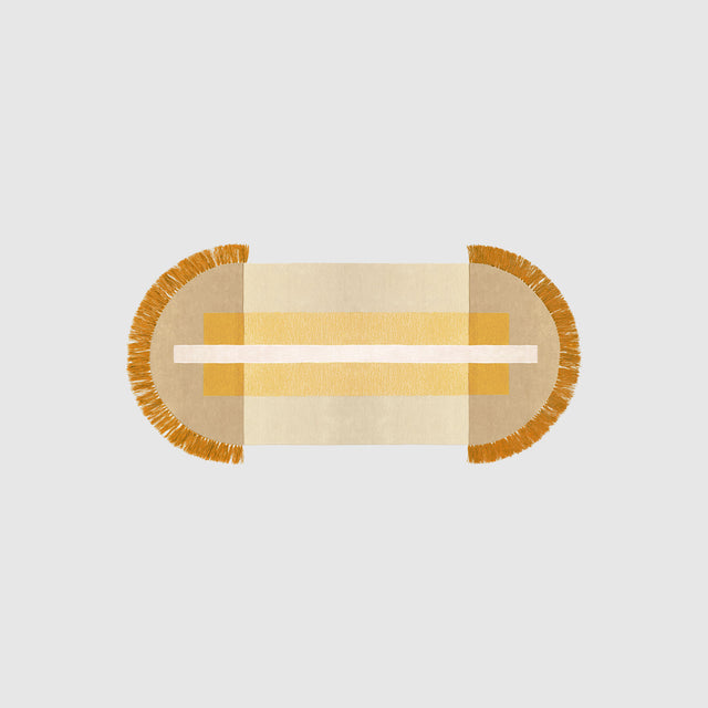 Overlay Rugs | Small Runner Mustard | Fringed Geometric Runner | Danielah Martinez | DesignByThem
