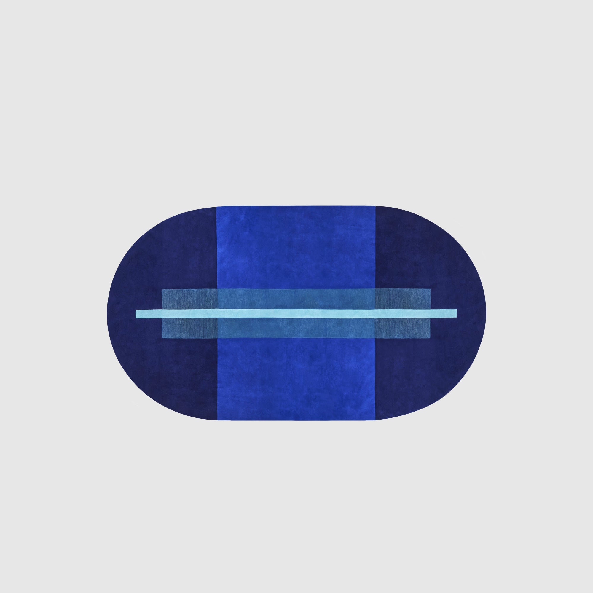 Overlay Rugs | Pill blue | No fringe Danielah Martinez | DesignByThem